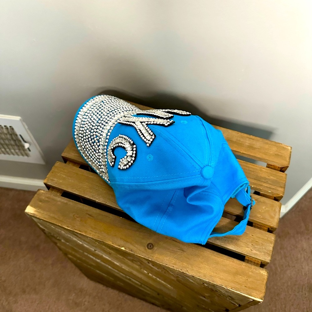Blue NYC Rhinestone Cap - Picture 5 of 12